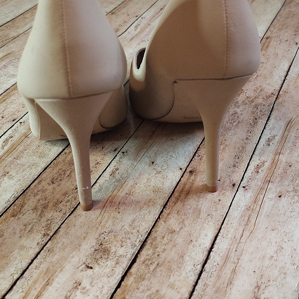 Glaze Beige Heels with Sparkling Toe - Picture 4 of 5